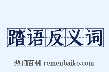 踏语反义词是什么意思的图片